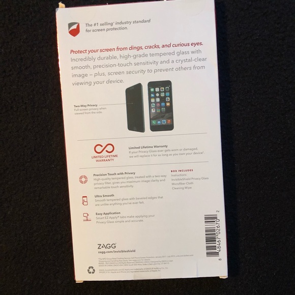 ZAGG Invisible Shield Privacy Glass Screen Protector - Picture 2 of 2